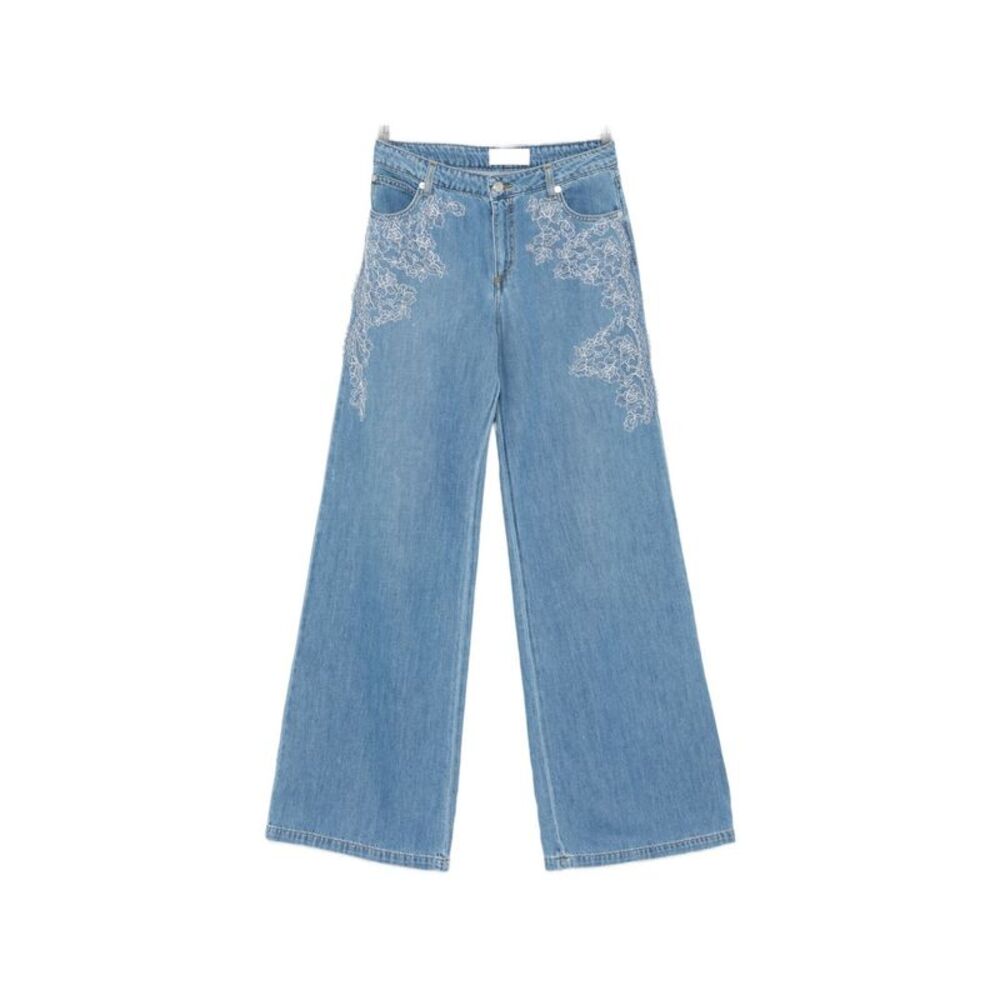 Ermanno Women Embroidered Denim Jeans